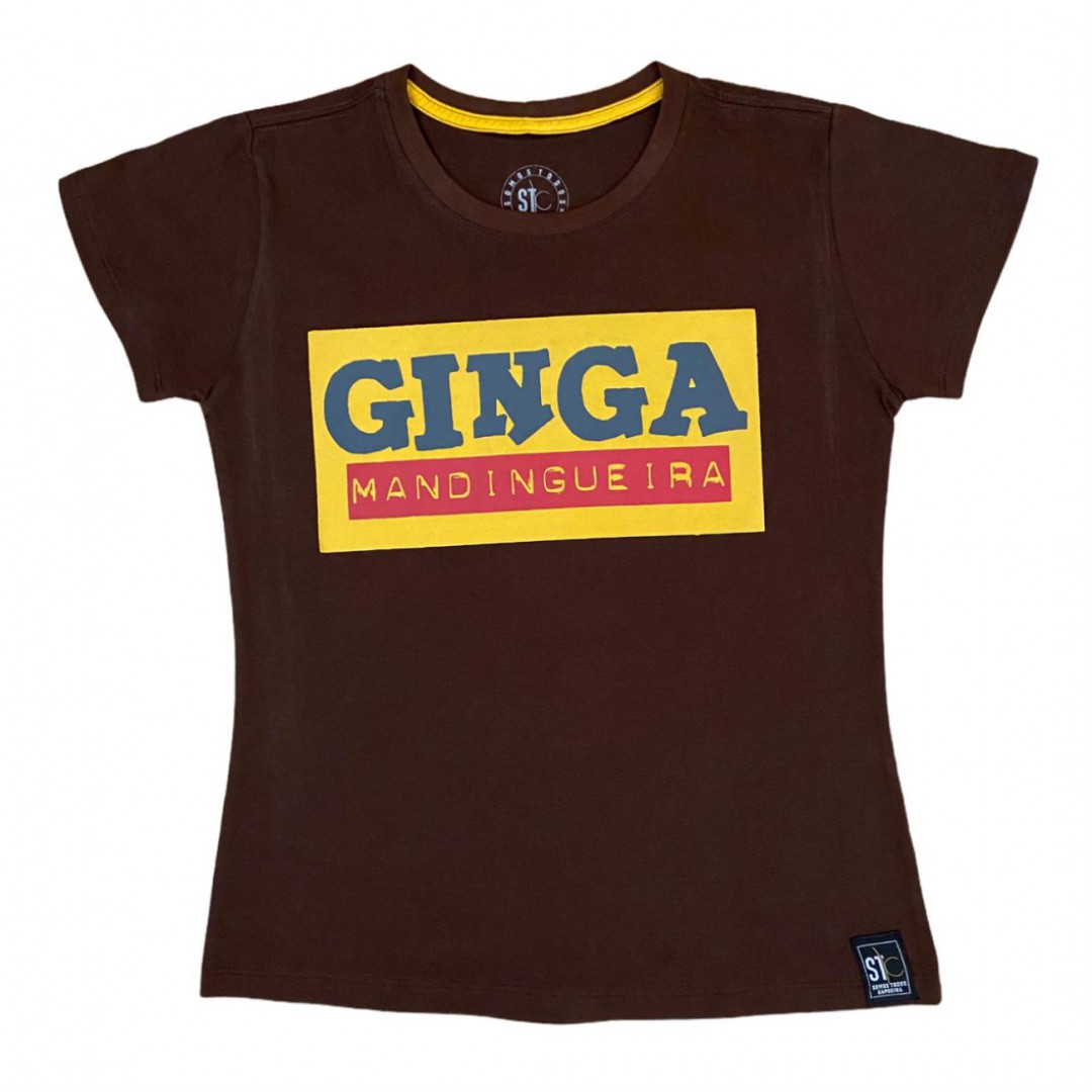 Baby Look Ginga Mandingueira - Chocolate