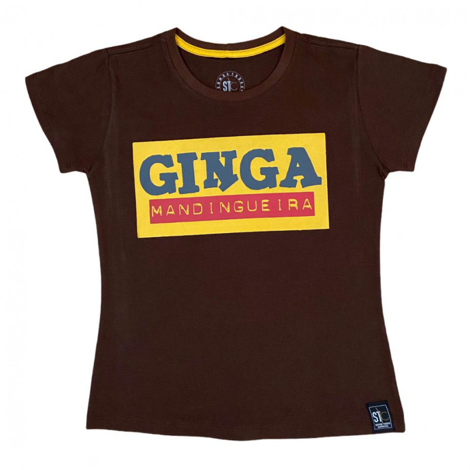 Baby Look Ginga Mandingueira - Chocolate