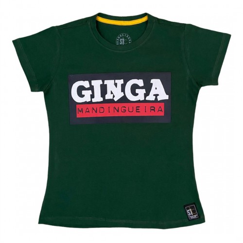 Baby Look  Ginga Mandingueira - Verde Arara