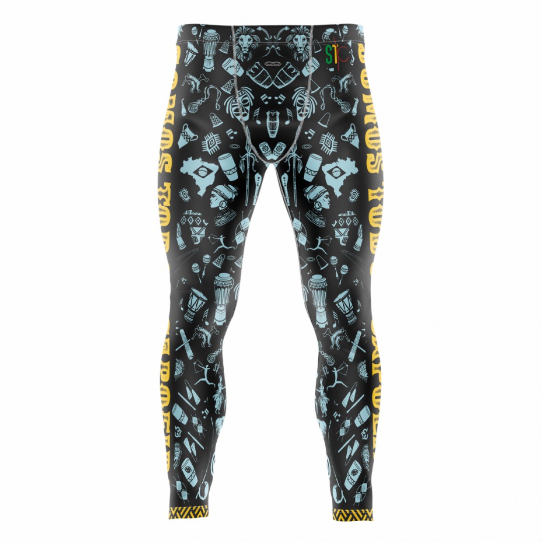 Calça Legging masculina STC Pro Dri-FIT - AFRICA / BRASIL