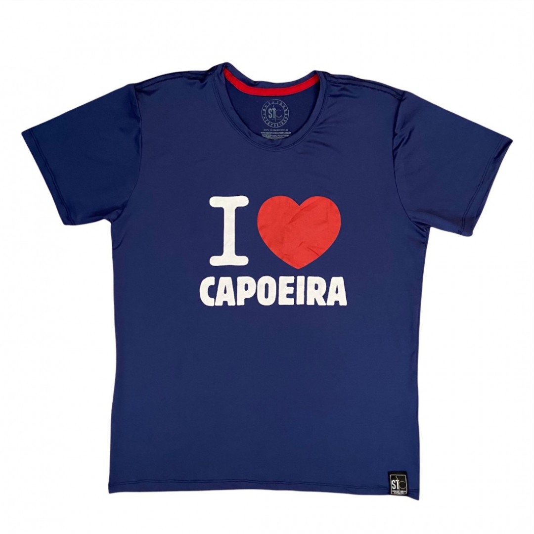 Camiseta Eu Amo Capoeira - Marinho