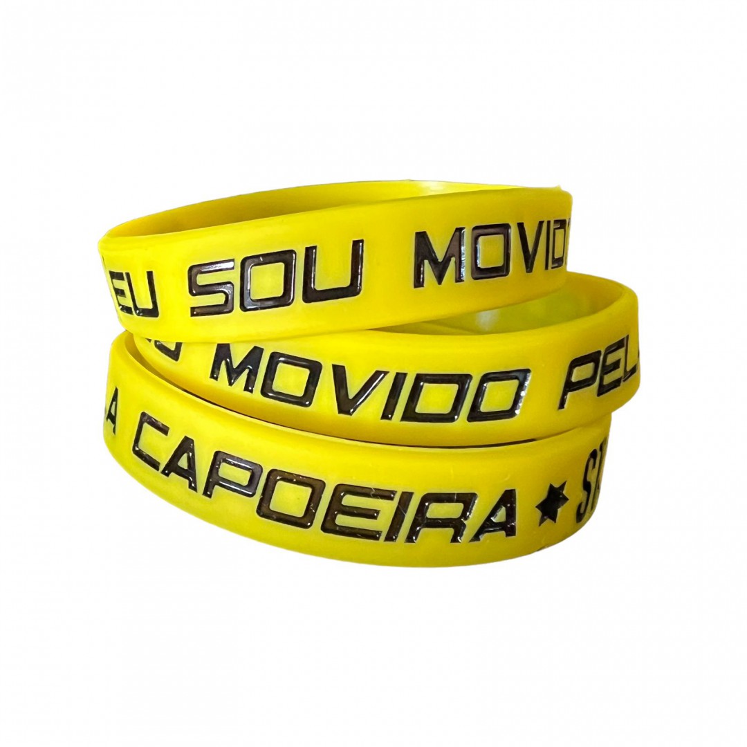 Pulseira STC de Silicone - Movido pela Capoeira - Cánario