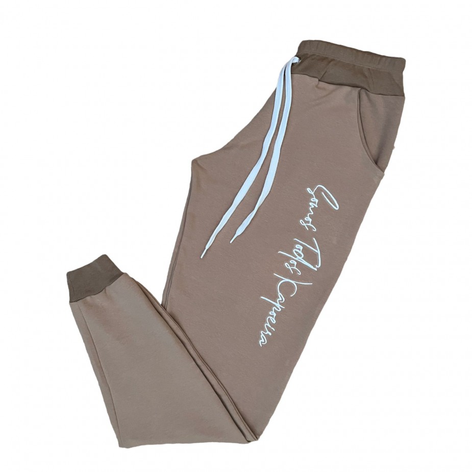 Calça  Moletinho com Elastano  Jogger Treino STC - Caqui