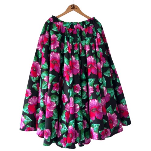Saias Danças de Roda  - Floral Preto