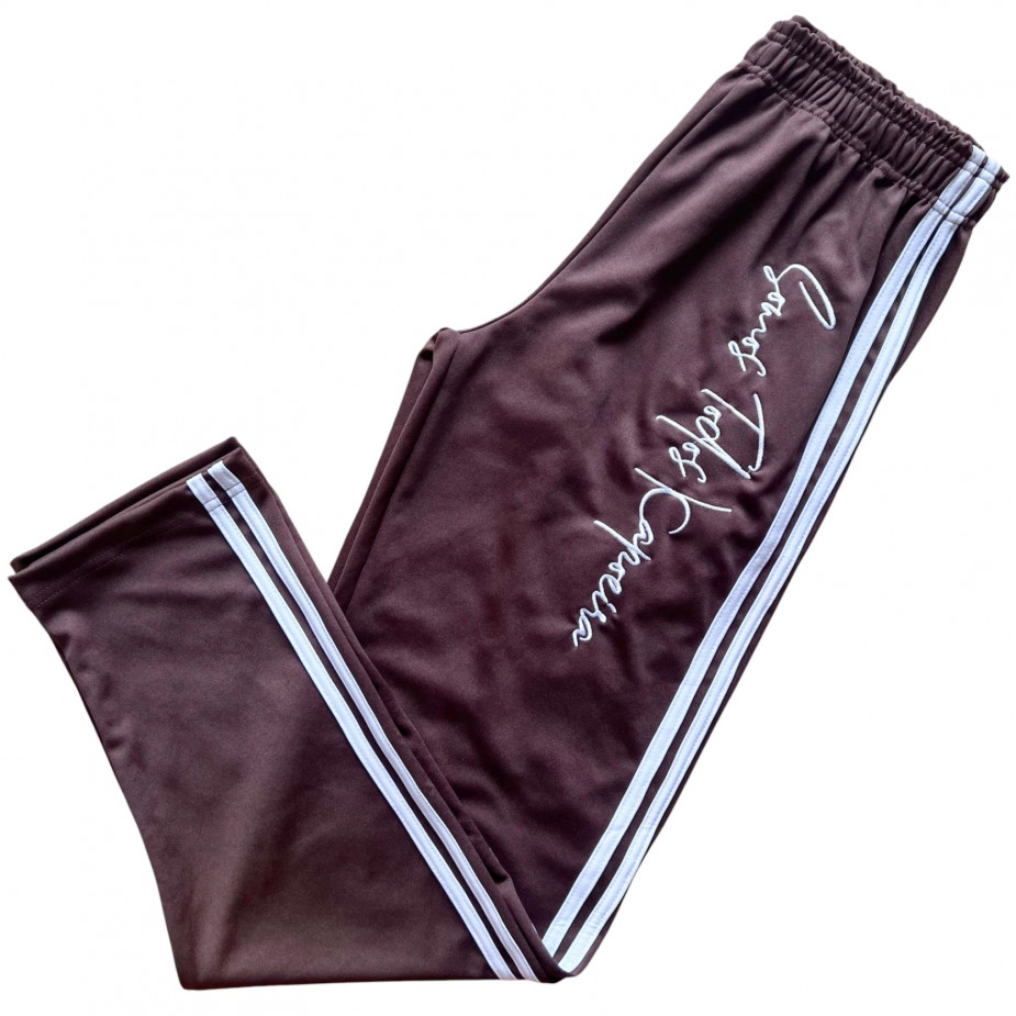 Calça de Treino e Passeio STC - Marrom Friso Branco