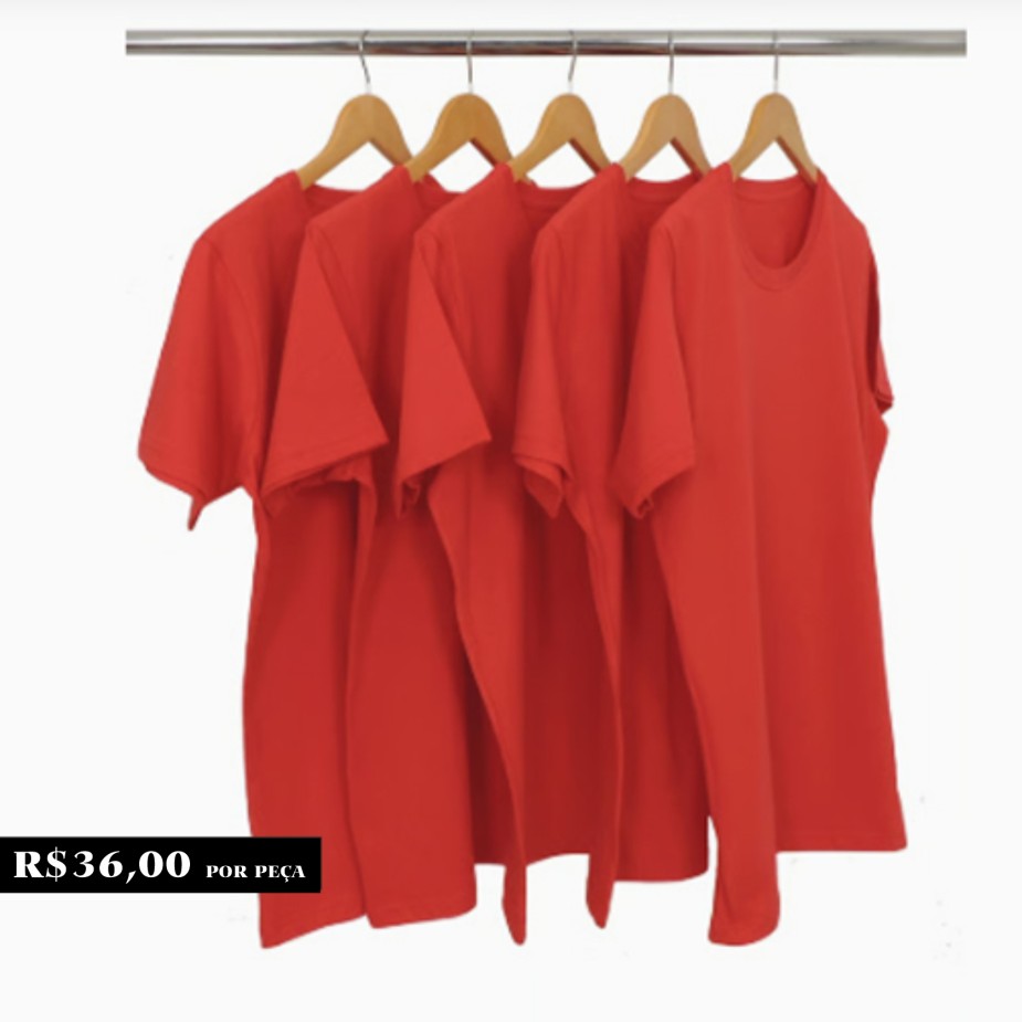 Kit 100 Camisetas Uniformes / Eventos - Malha PV Premium