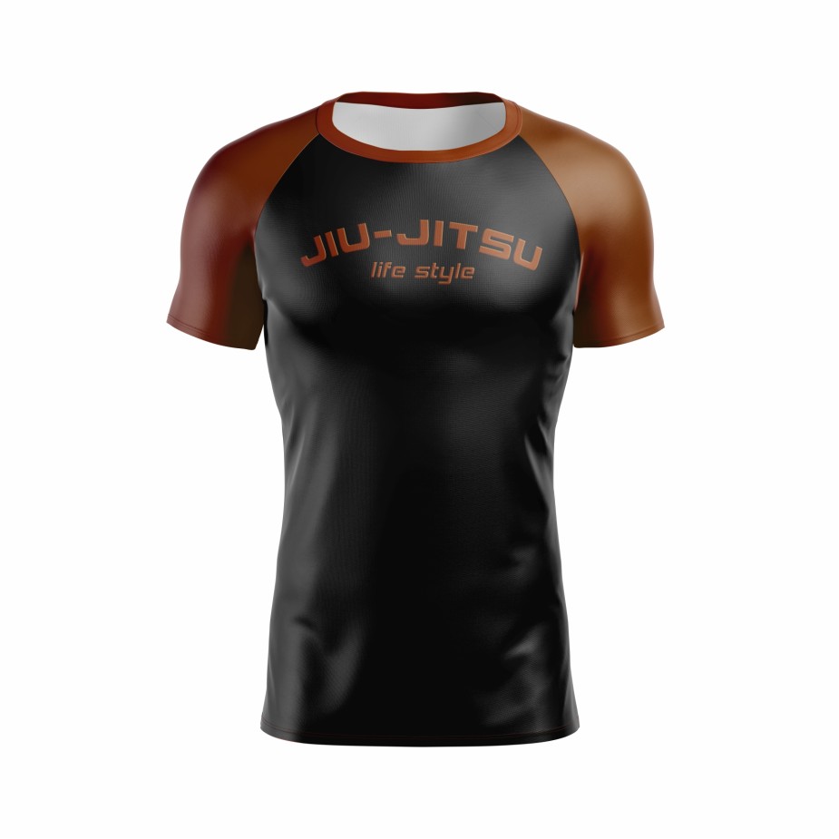 Rash Guard – competidor  - faixa marrom -  Masculino - Jiu Jitsu
