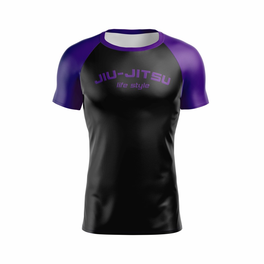 Rash Guard – competidor  - faixa roxa -  Masculino - Jiu Jitsu
