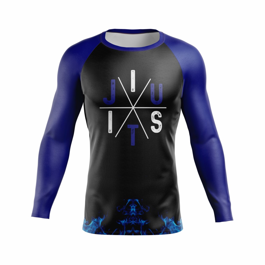 Rash Guard – Serpente  - faixa azul -  Masculino - Jiu Jitsu
