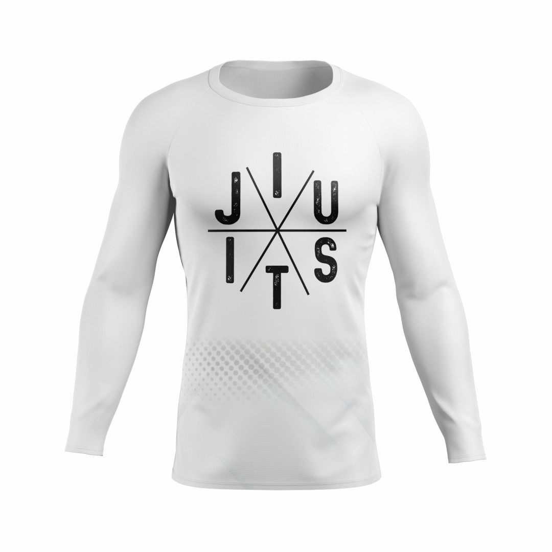 Rash Guard – Serpente  - faixa branca -  Masculino - Jiu Jitsu