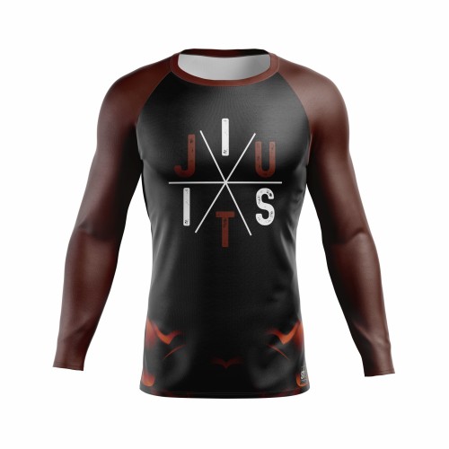 Rash Guard –Serpente  - faixa marrom -  Masculino - Jiu Jitsu