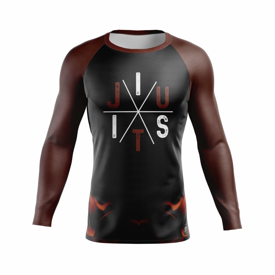 Rash Guard –Serpente  - faixa marrom -  Masculino - Jiu Jitsu