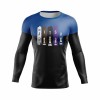 Rash Guard – Xadrez  - faixa azul -  Masculino - Jiu Jitsu