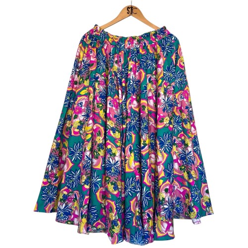 Saias Danças de Roda - Floral Azul Bic Saias Danças de Roda - Floral Azul Bic