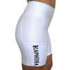 Bermuda meio Coxa  STC Cós alto SUPPLEX de Poliamida com Bolso Lateral - Branco