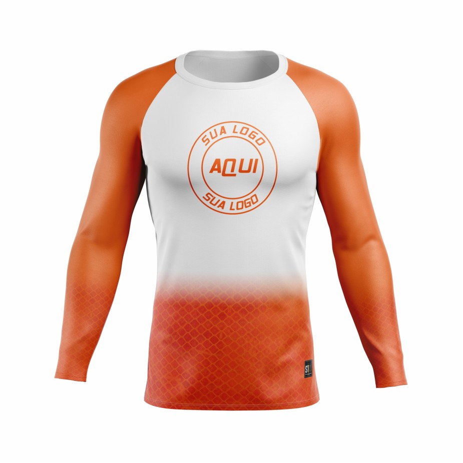 Rashguard Personalizada Nome - Coral - INFANTIL Rashguard Personalizada Nome - Coral - INFANTIL
