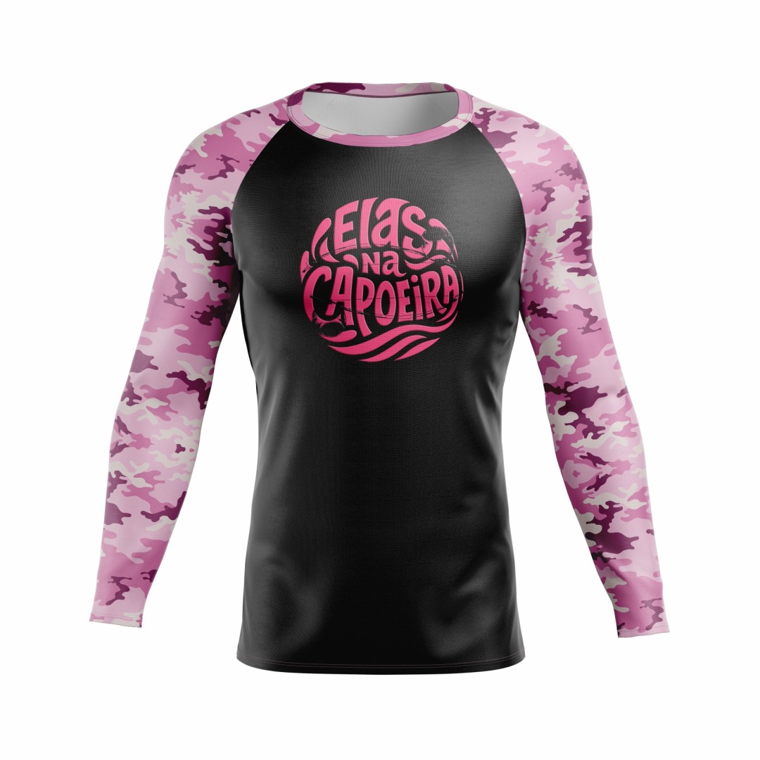 Rashguard 2.0 Feminina - Elas na Capoeira - Pink Rashguard 2.0 Feminina - Elas na Capoeira - Pink