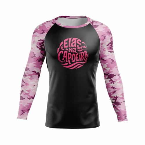 Rashguard 2.0 Feminina - Elas na Capoeira - Pink Rashguard 2.0 Feminina - Elas na Capoeira - Pink