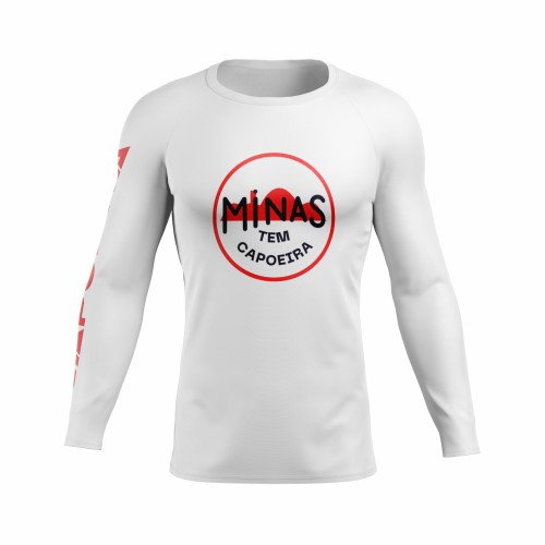 Rashguard  Branca Oficial -  Minas Tem Capoeira