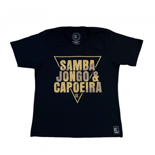 Baby Look Samba, Jongo e Capoeira - Preto
