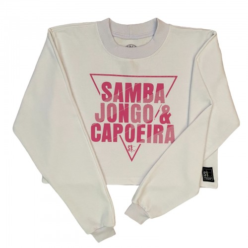 Blusão Cropped Samba, Jongo e Capoeira STC - Branco